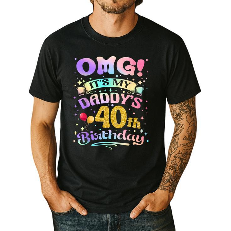 OMG It's My Daddy's 40th Birthday Happy 40 Years Old Men's Casual T-Shirt