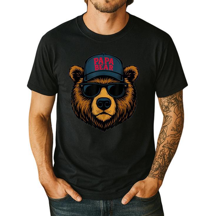 Papa Bear Father's Day Great Dad Joke Men's Casual T-Shirt