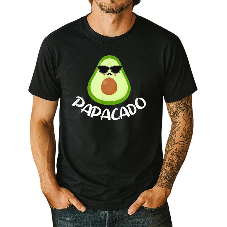 Papacado Avocado Dad Daddy Father's Day Men's Casual T-Shirt
