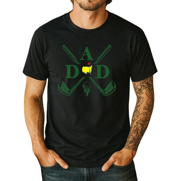 Par Dad Golf Matching Golfing Quote Party Pocket Men's Casual T-Shirt