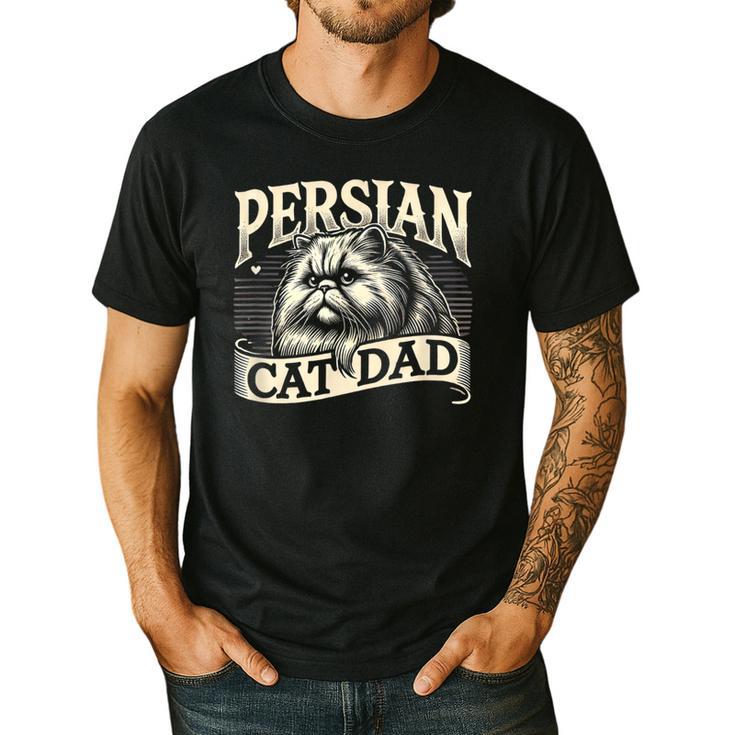 Persian Cat Dad Persian Cats Persian Cat Lover Men's Casual T-Shirt