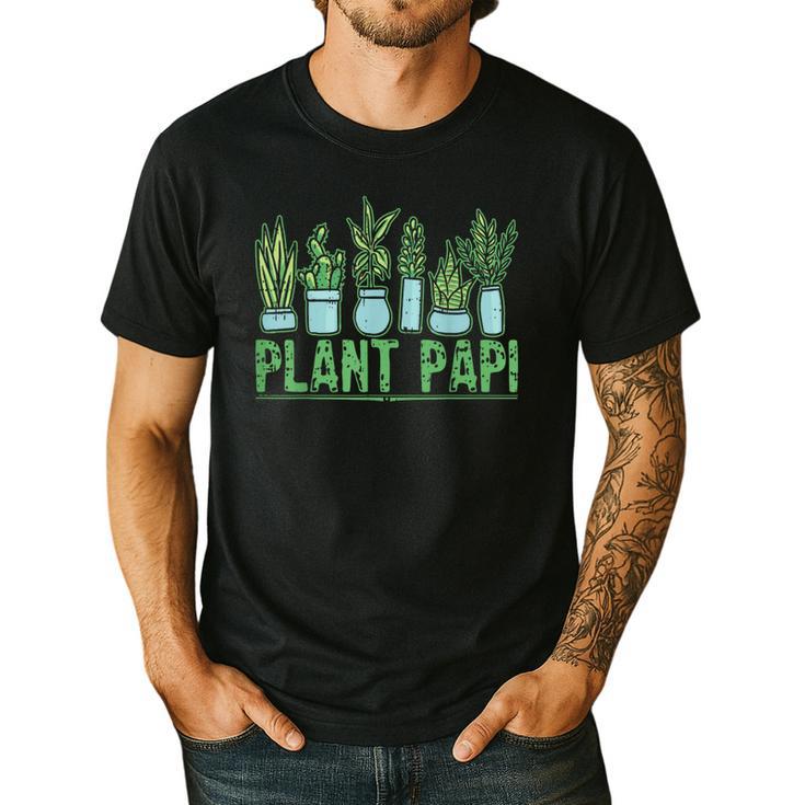 Plant Papi Daddy Father Gardener Gardening Father’s Day Men's Casual T-Shirt