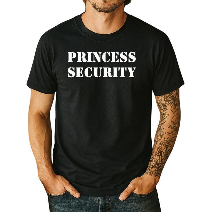 Princess Security Birthday Party Dad Daughter Team Small Men's Casual T-Shirt