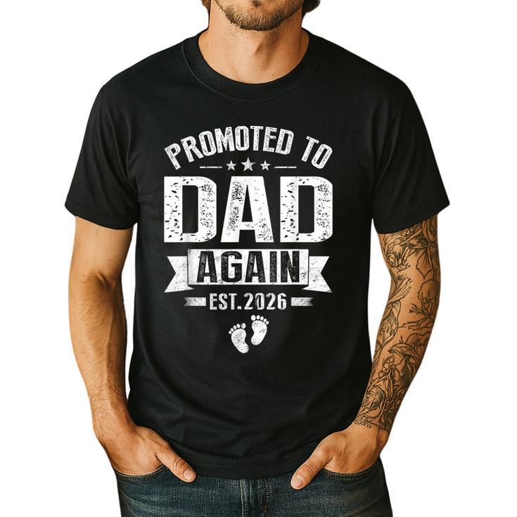 Promoted To Dad Again Est 2026 Pregnancy Announcement Men's Casual T-Shirt