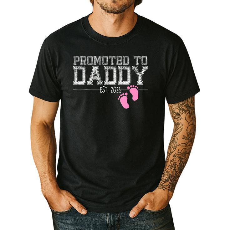 Promoted To Daddy Est 2026 Shirt New Daddy New Dad Men's Casual T-Shirt