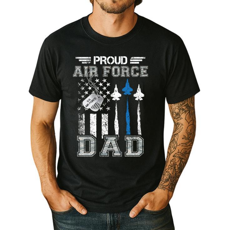 Proud Air Force Dad US Air Force Graduation Dad Men's Casual T-Shirt