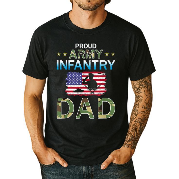 Proud Army Dad-Army Infantry Dad Camouflage Graphics Army Men's Casual T-Shirt