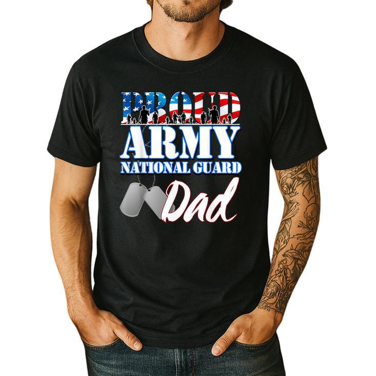 Proud Army National Guard Dad Fathers Day Shirt Men Men's Casual T-Shirt