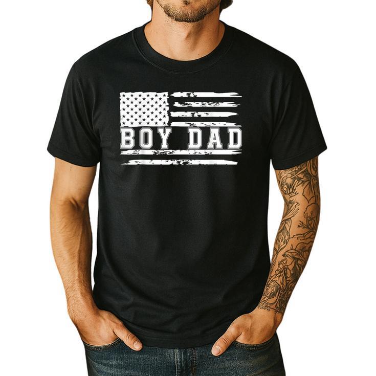 Proud Dad Of Boy Father Of Boys For Dad Xmas Fathers Day Men's Casual T-Shirt