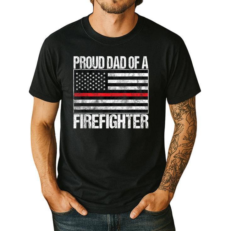 Proud Dad Of a Firefighter Fireman Parent Men's Casual T-Shirt