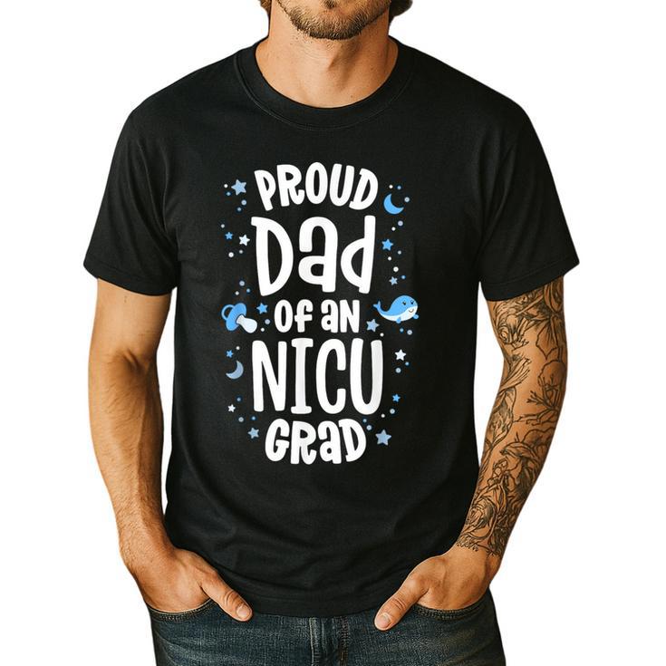 Proud Dad Of An NICU Grad NICU Graduate Father Parents Men's Casual T-Shirt