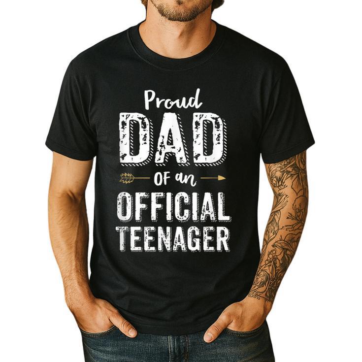 Proud Dad Of An Official Teenager T Shirt Birthday Outfit Men's Casual T-Shirt