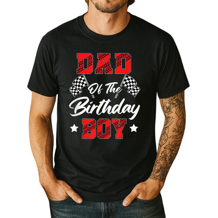 Race Car Dad Of The Birthday Boy Racing Family Pit Crew Men's Casual T-Shirt