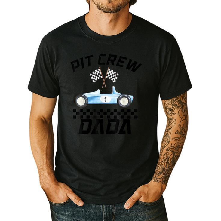 Race Car Racing Family Dada Pit Crew Birthday Party Men's Casual T-Shirt