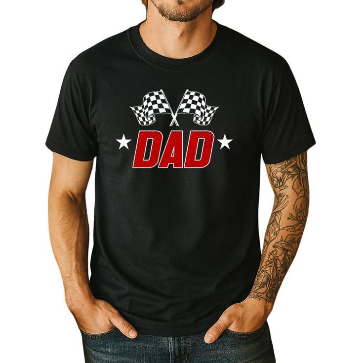 Racing Birthday Boy Race Car Dad Family Matching Men's Casual T-Shirt