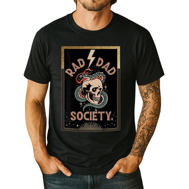Rad Dad Society Cool Dad Club Dad Life Tee Fathers Day Men's Casual T-Shirt