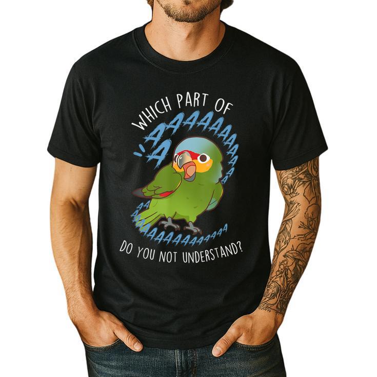 Red-Lored Amazon Parrot Aaaa Cute Pet Bird Mom Dad Men's Casual T-Shirt