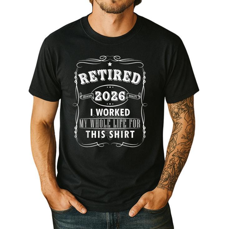 Retired 2026 Decoration Men Women Dad Grandpa Retirement Men's Casual T-Shirt