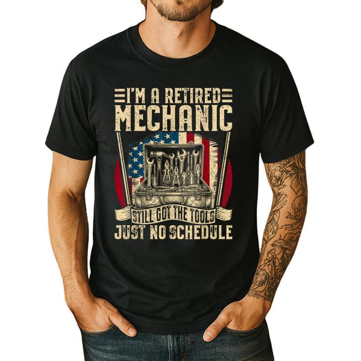 Retired Car Mechanic Tool Retirement Dad Grandpa Men Men's Casual T-Shirt