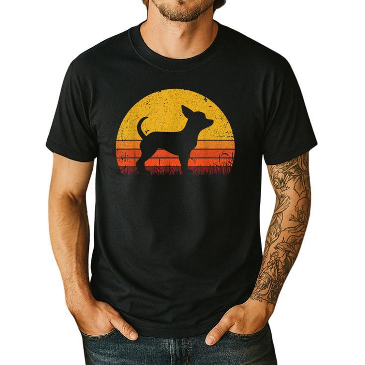 Retro Chihuahua Men Women Dog Mom Dad Chihuahua Men's Casual T-Shirt