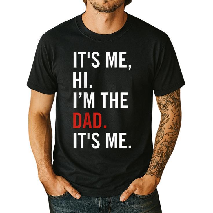 Retro It's Me Hi I'm The Dad It's Me For Dad Men's Casual T-Shirt