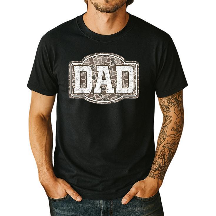 Retro Old Camo Dad Camouflage Hunting Season Father's Day Men's Casual T-Shirt