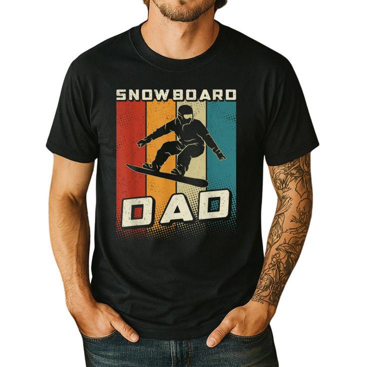 Retro Snowboard Dad Snowboarding Father Snowboarder Dad Men's Casual T-Shirt