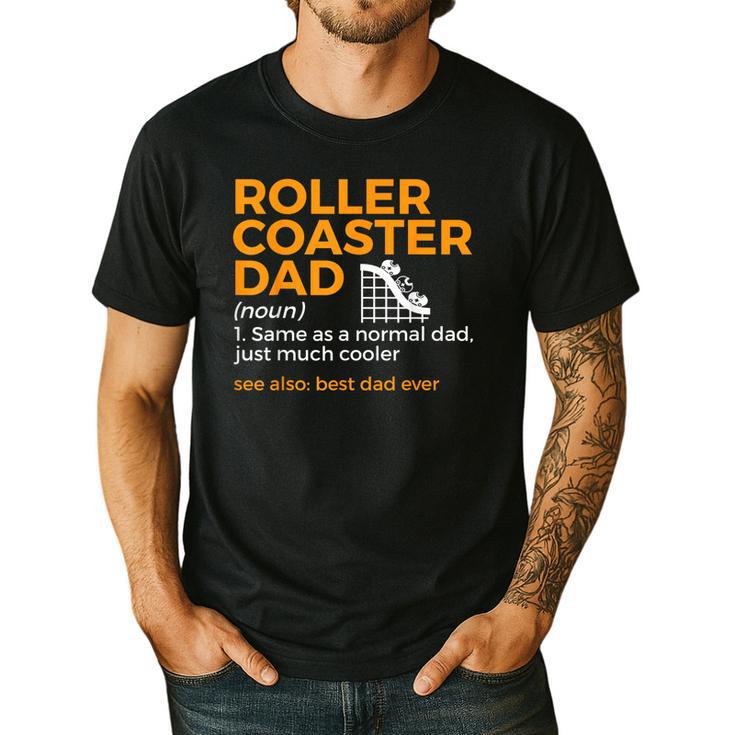 Roller Coaster Dad Definition Best Dad Ever Men's Casual T-Shirt