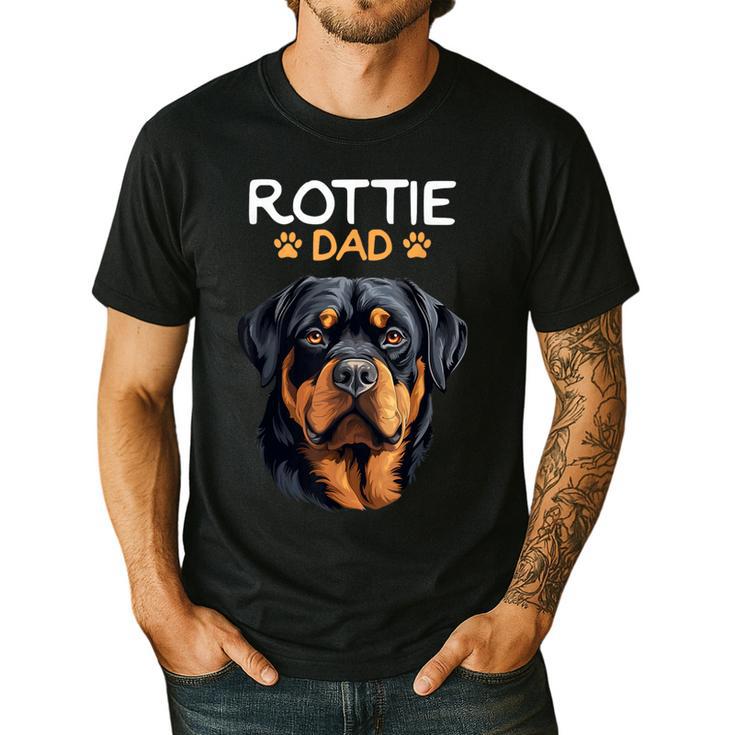 Rottie Dad Rottweiler Dog Men's Casual T-Shirt