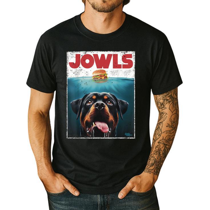 Rottie Rottweiler Jowls Burger Giant Tank Dog Mom Dad Men's Casual T-Shirt