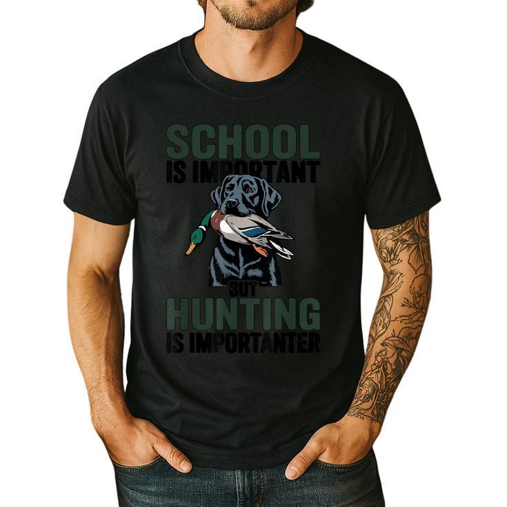 School Important But Hunting Is Importanter Dad Men's Casual T-Shirt School Important But Hunting Is Importanter Dad Men's Casual T-Shirt