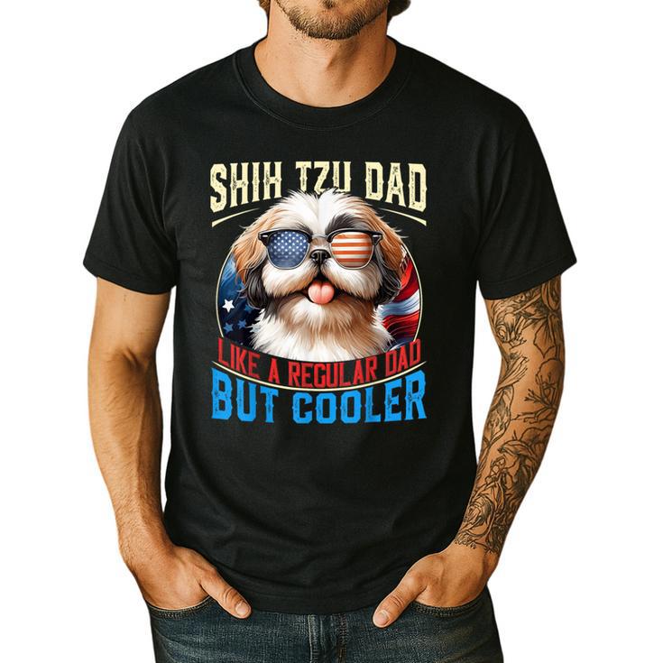 Shih Tzu Dad Like A Regular Dad But Cooler Dog Father's Day Men's Casual T-Shirt