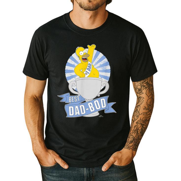 The Simpsons Father's Day Homer Best Dad BOD Men's Casual T-Shirt