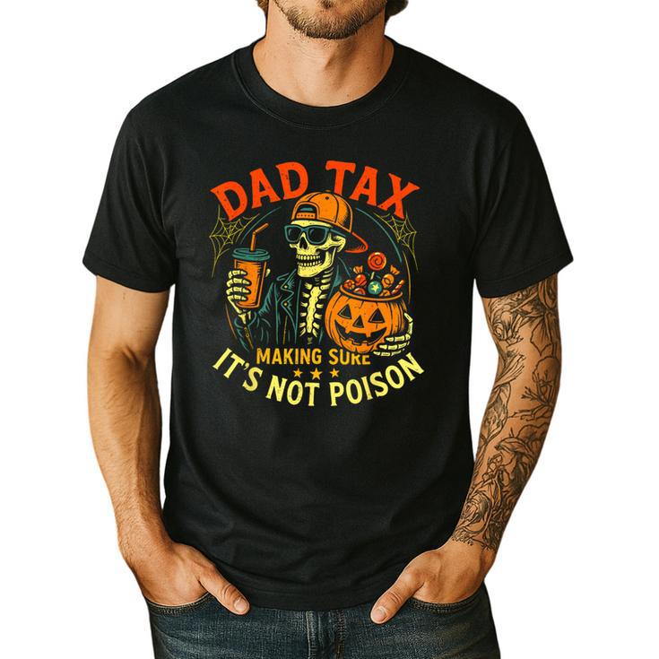 Skeleton Papa Halloween Dad Tax Making Sure Not Poison Men's Casual T-Shirt