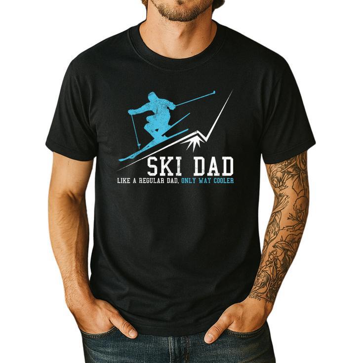 Ski Dad Winter Sports Skiing Father Men's Casual T-Shirt