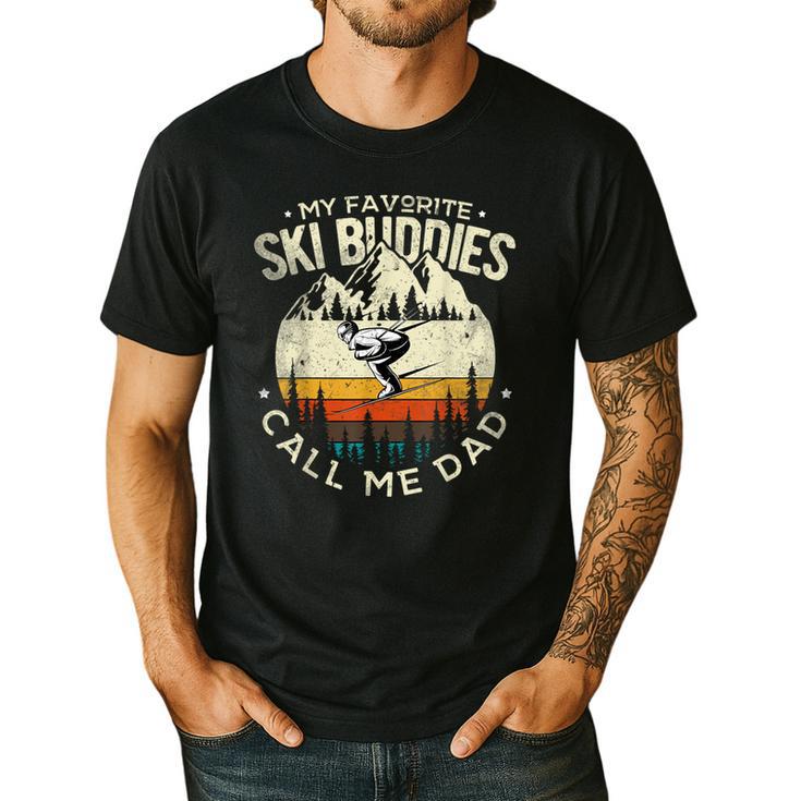 Skier Dad Ski Dad My Favorite Ski Buddies Call Me Dad Ski Men's Casual T-Shirt