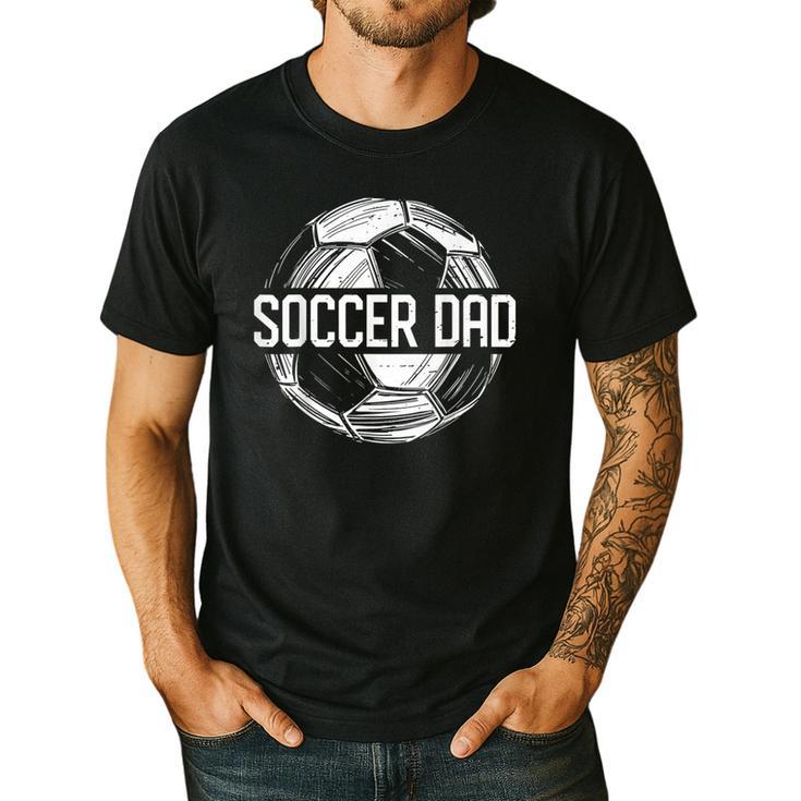 Soccer Dad Family Matching Team Player Sport Lover Papa Men's Casual T-Shirt