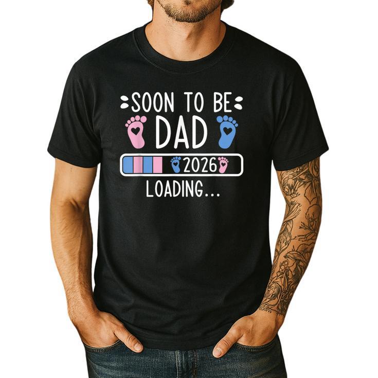 Soon To Be Dad 2026 Loading Pregnancy Announcement 2026 Men's Casual T-Shirt