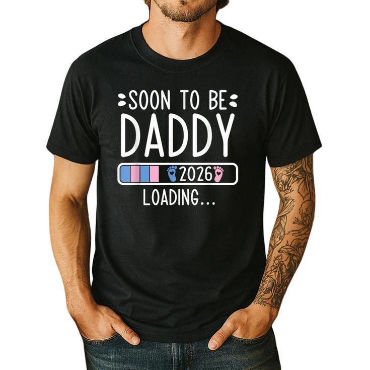 Soon To Be Daddy 2026 Loading Pregnancy Announcement 2026 Men's Casual T-Shirt