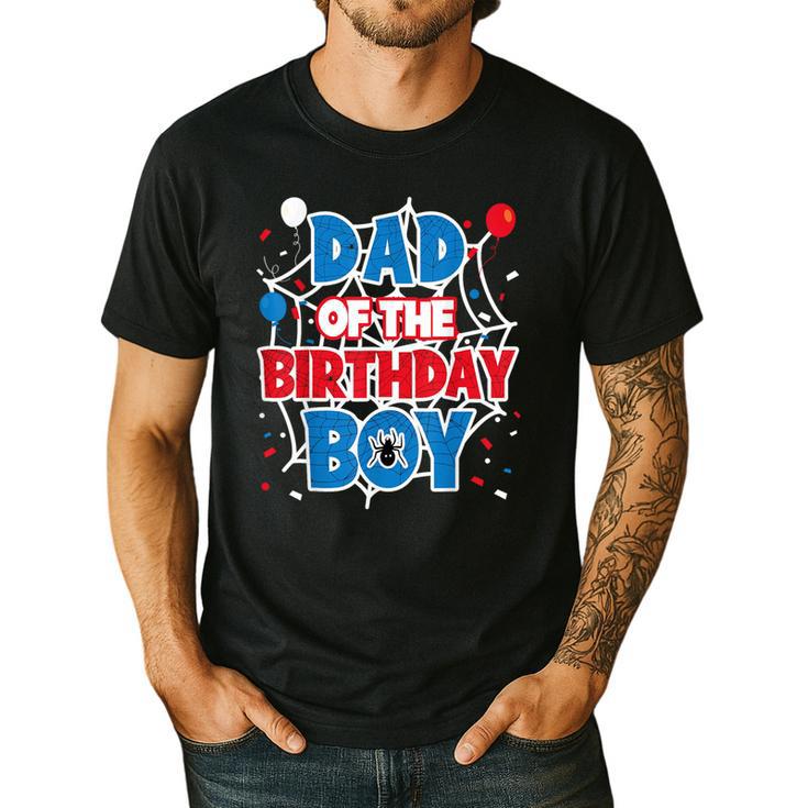 Spider Web Dad Of The Birthday Boy Men's Casual T-Shirt