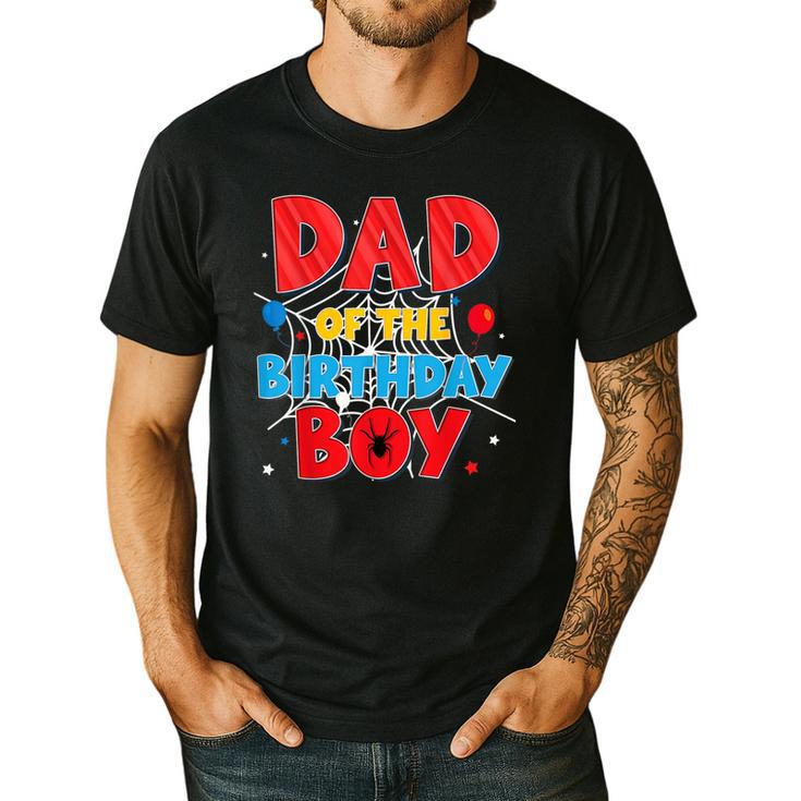 Spider Web Family Matching Dad Of The Birthday Boy Men's Casual T-Shirt