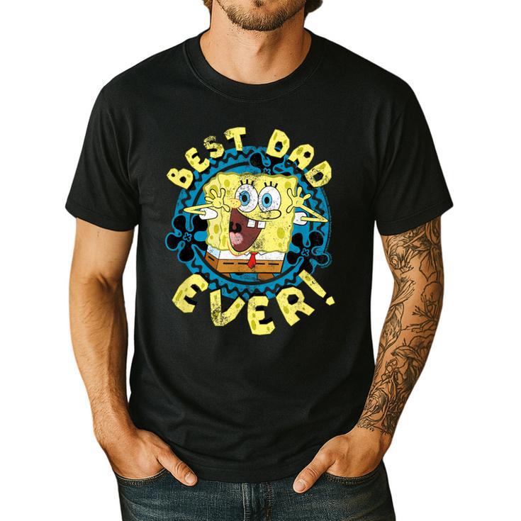 Spongebob Squarepants Father's Day Best Dad Ever Men's Casual T-Shirt
