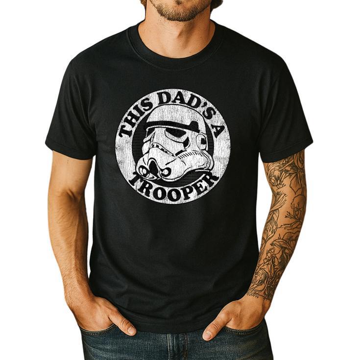 Star Wars Father's Day Stormtrooper This Dad Is A Trooper Circle Men's Casual T-Shirt