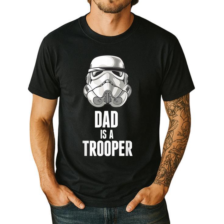 Star Wars Father's Day Stormtrooper Dad Is A Trooper Vintage Men's Casual T-Shirt