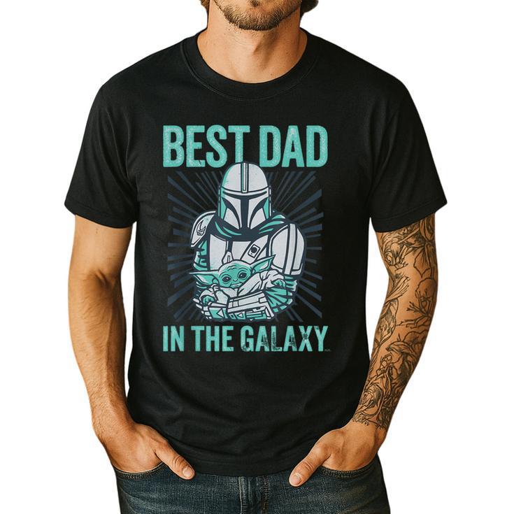 Star Wars The Mandalorian And Grogu Best Dad In The Galaxy Men's Casual T-Shirt