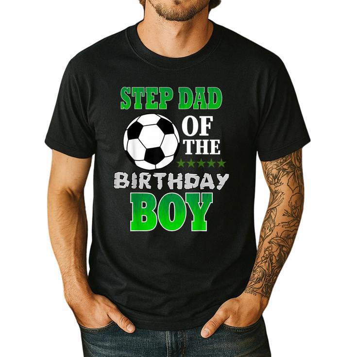 Step Dad Of The Birthday Boy Soccer Stars Outfit Men's Casual T-Shirt