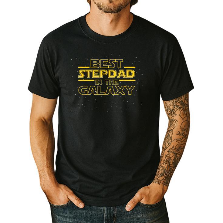 Step Dad Shirt For Stepdad Best Stepdad In The Galaxy Men's Casual T-Shirt