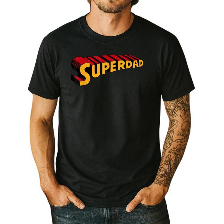 Super Dad Superdad Superhero Dad Men's Casual T-Shirt