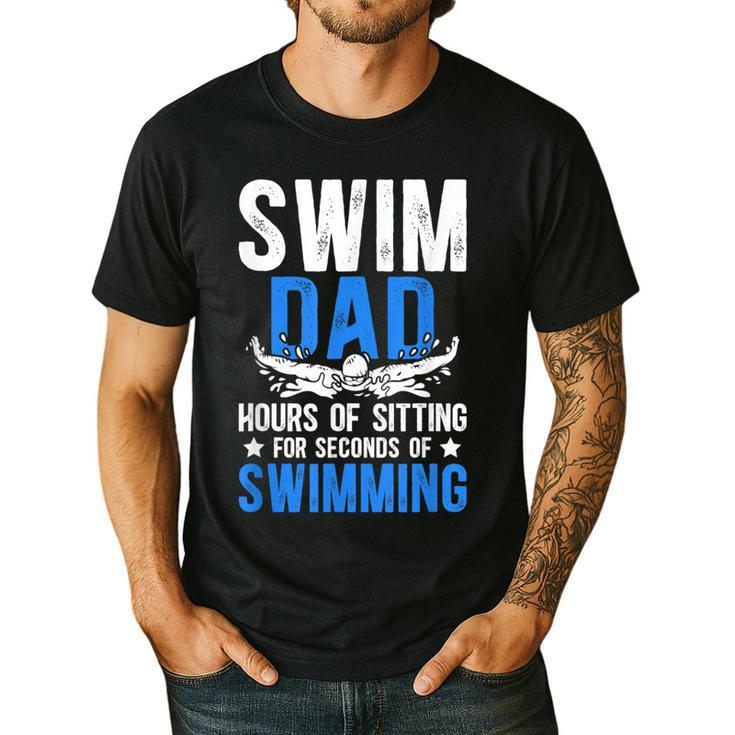 Swim Dad Swimming Dad Of A Swimmer Dad Swim Father Men's Casual T-Shirt