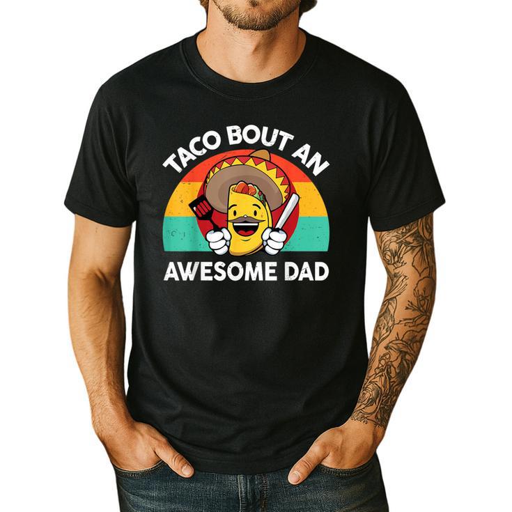 Taco Bout Awesome Dad Cinco De Mayo Mexican Men Men's Casual T-Shirt Taco Bout Awesome Dad Cinco De Mayo Mexican Men Men's Casual T-Shirt